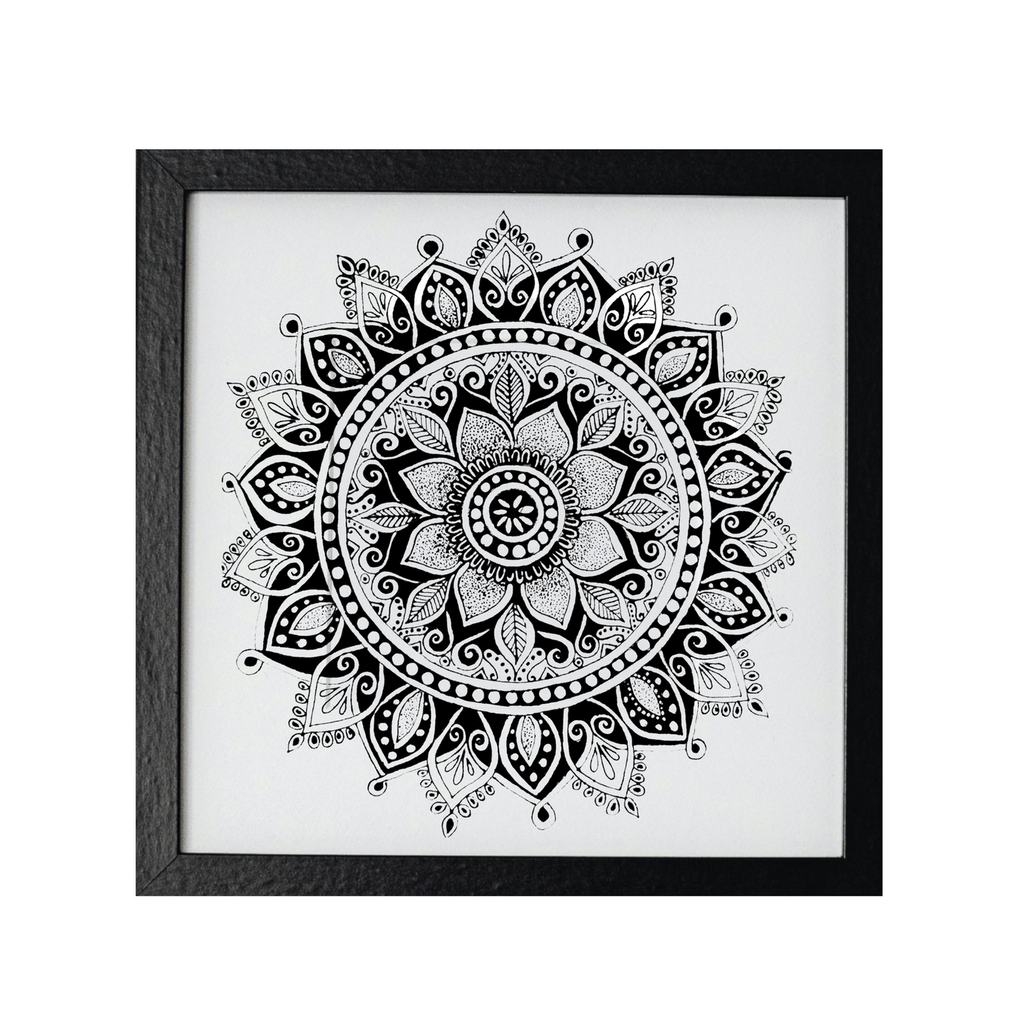 Floral Monochrome Mandala