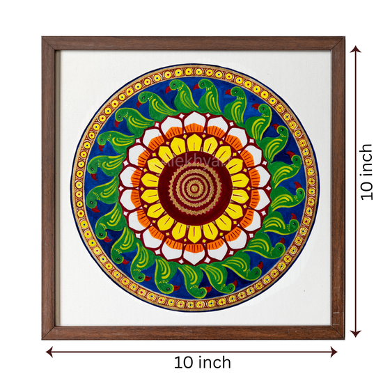 Temples of India - Parrot Mandala (Framed)