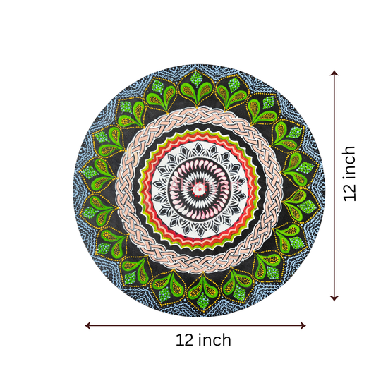 Fluorescent Forest Mandala (Original)