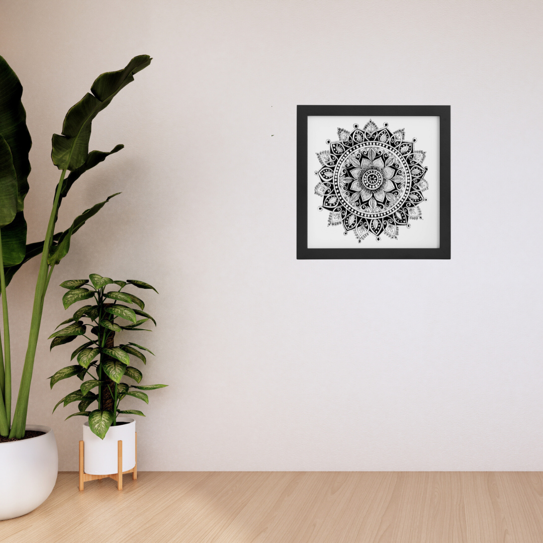 Floral Monochrome Mandala