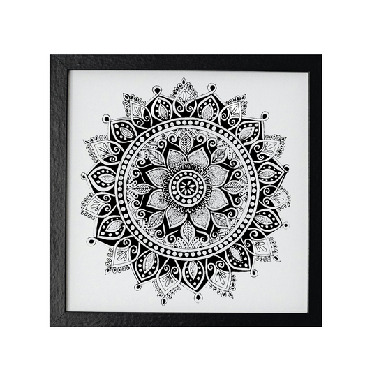 Floral Monochrome Mandala